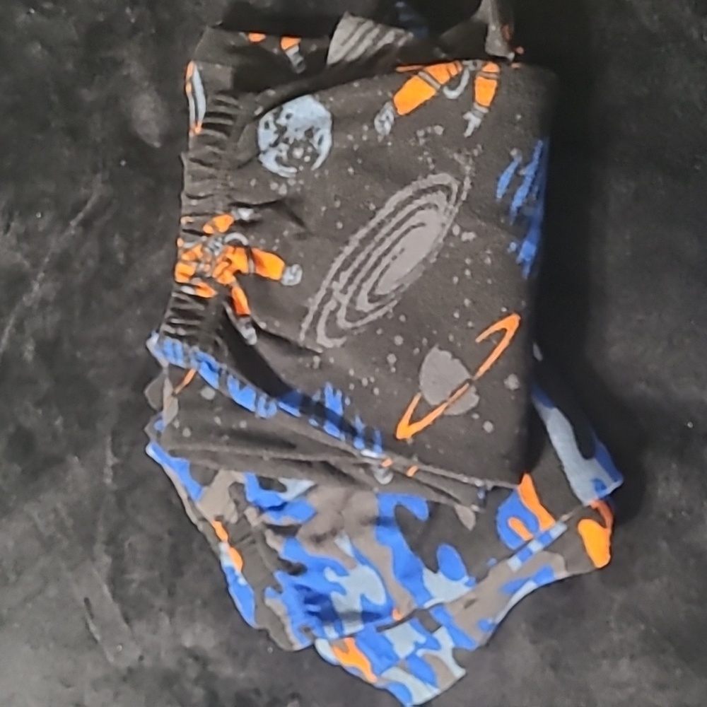 Boy's Space & Camo Fleece Pajama Pants Pair - L